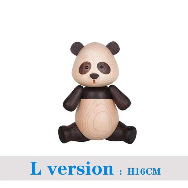 Pandas y Gorilla en escultura de madera .
