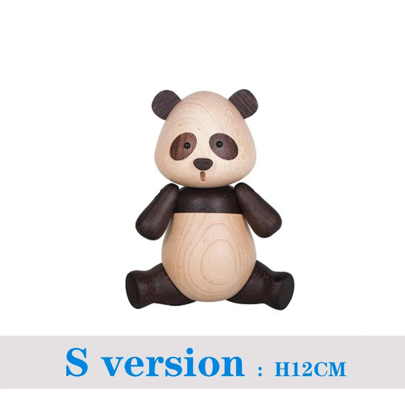 Pandas y Gorilla en escultura de madera .