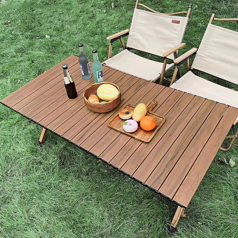 Mesa de camping para jardín