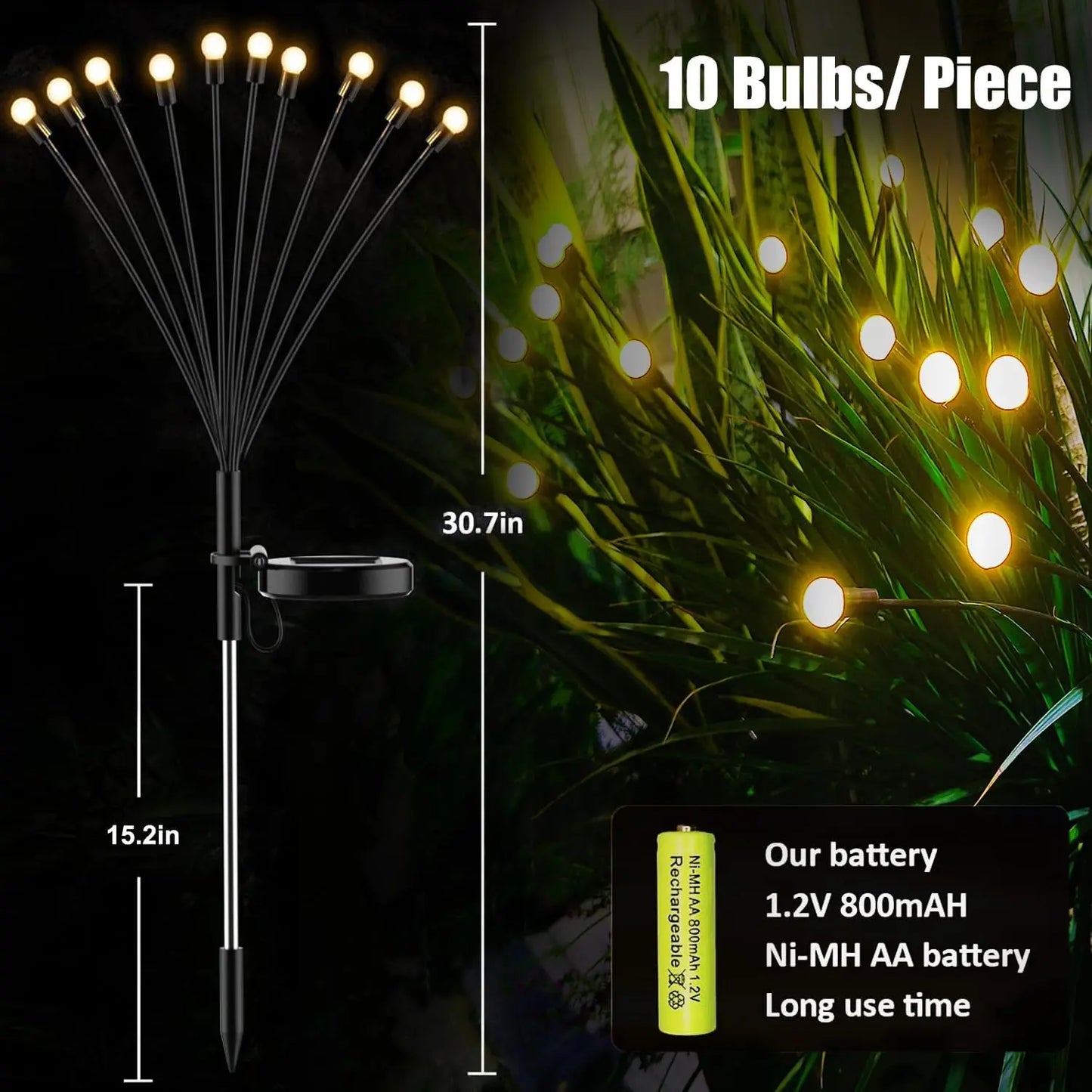 luces vibrantes para jardín al aire