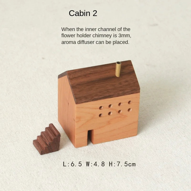 Quemador de incienso japones en escultura de madera