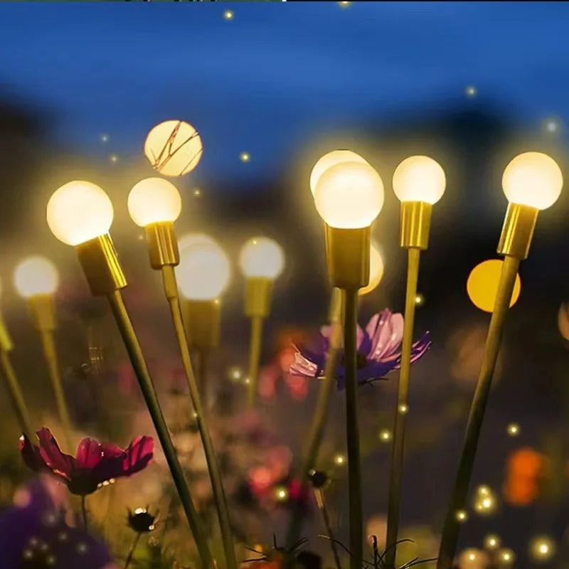 luces vibrantes para jardín al aire