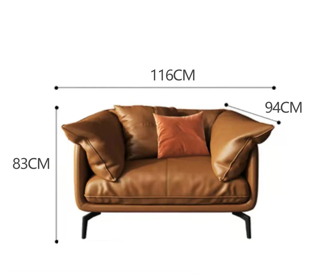 Conjunto de muebles de sofá de cuero para sala de estar moderna