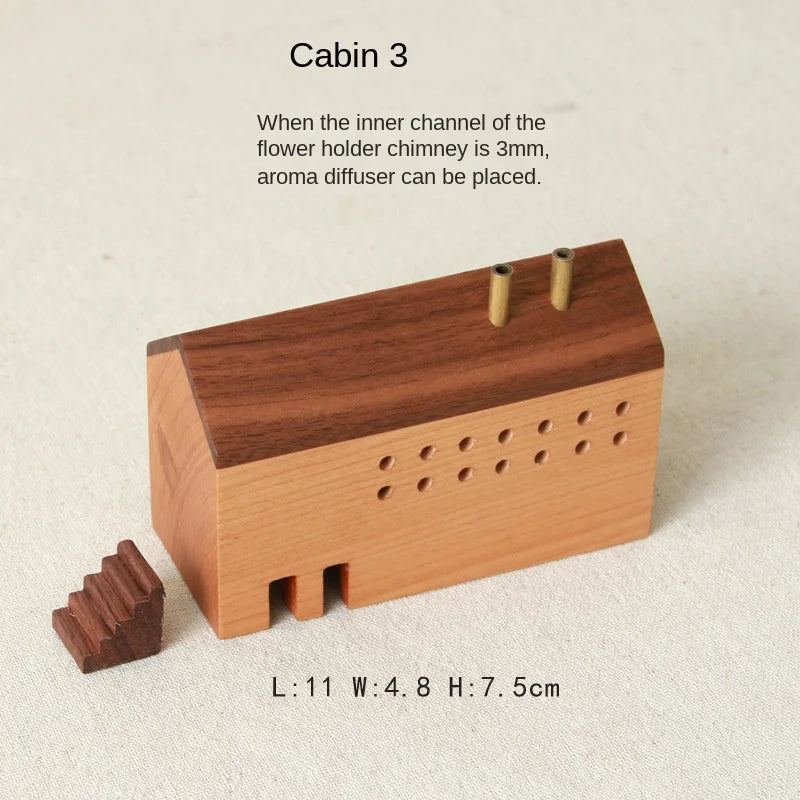Quemador de incienso japones en escultura de madera