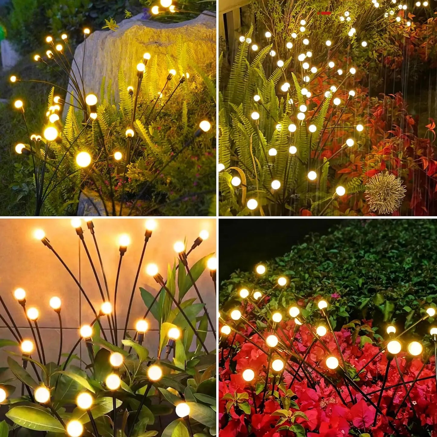 luces vibrantes para jardín al aire