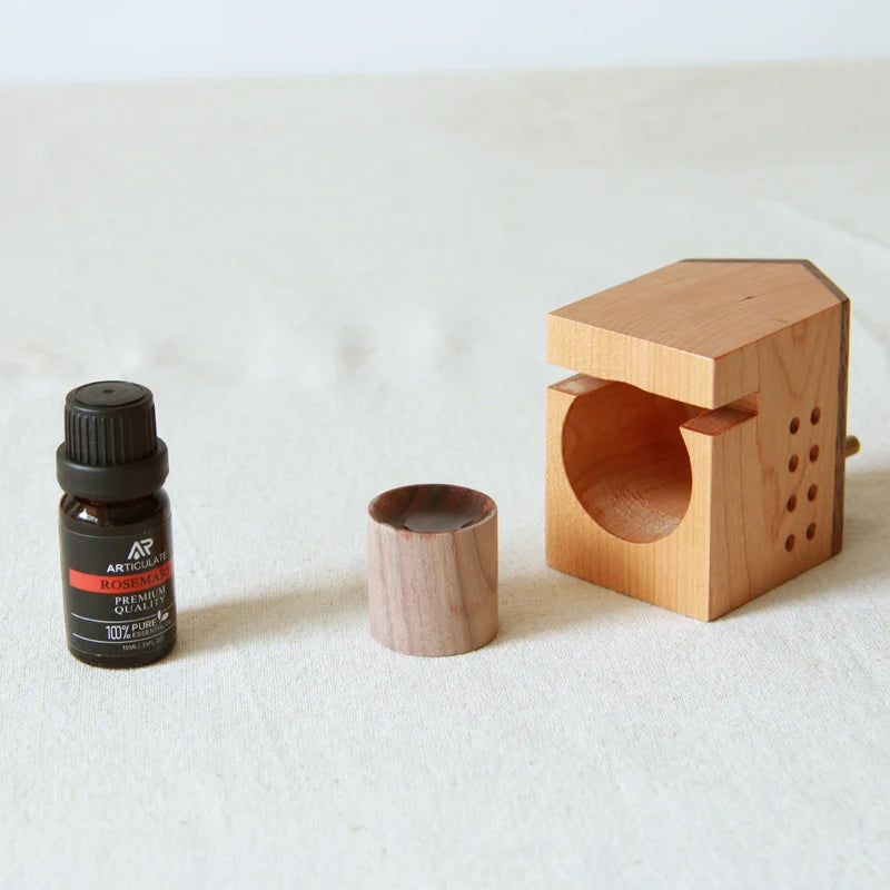 Quemador de incienso japones en escultura de madera