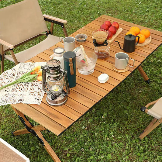 Mesa de camping para jardín